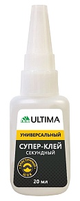Универсальный секундный клей ULTIMA в блистере, 20мл