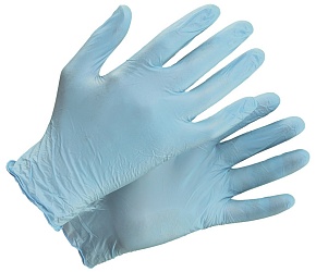 Перчатки нитриловые неопудренные ULT300 LIGHT BLUE