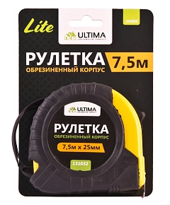 Рулетка Ultima Lite, обрезиненный пластиковый корпус